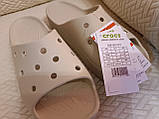 Crocs Platform slide бежеві шльопанці крокс., фото 7