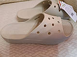 Crocs Platform slide бежеві шльопанці крокс., фото 9