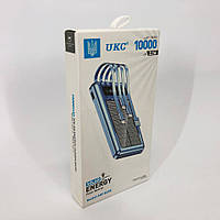 Портативное зарядное устройство на 10000mAh, Power Bank на солнечной батарее, зарядка. OM-487 Цвет: синий