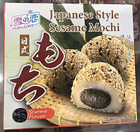 Пирожное рисовое Моти Sesame, Мочи c сезамовой пастой Sesame Mochi Japanese Style 4шт. 140г (Тайвань)