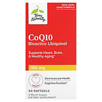Коэнзим Q10 Terry Naturally, CoQ10, Bioactive Ubiquinol, 100 mg, 60 Softgels Доставка від 14 днів - Оригинал