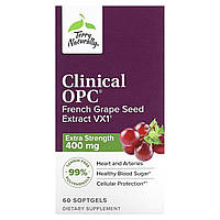 Экстракт из косточек винограда Terry Naturally, Clinical OPC, Extra Strength, 400 mg, 60 Softgels Доставка від