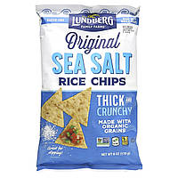 Чипсы Lundberg, Rice Chips, Sea Salt, 6 oz (170 g) Доставка від 14 днів - Оригинал