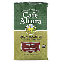Кофе французского способа обжаривания Cafe Altura, Organic Coffee, French Roast, Whole Bean, 10 oz (283 g)