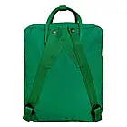 Міський вологостійкий рюкзак на 16 л із знімною спинкою Fjallraven Kanken Classic Зелений Рюкзак-сумка, фото 2