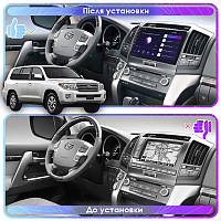 Go Штатная магнитола для Toyota Land Cruiser 200 Series Рестайлинг 1 2012-2015 экран 10" 6/128Gb 4G Wi-Fi GPS