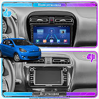 Lb Штатная магнитола для Mitsubishi Mirage VI Рестайлинг 2 2019-н.в. экран 9" 4/32Gb 4G Wi-Fi GPS Top Android