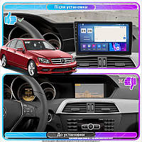 Al Штатна магнітола для Mercedes-Benz C-Клас III (W204) Рестайлінг 2011-2015 екран 9" 4/64Gb CarPlay 4G Wi-Fi GPS Prime Android