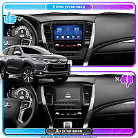 Al Штатная магнитола для Mitsubishi Pajero Sport III 2015-2021 экран 9" 4/64Gb 4G Wi-Fi GPS Top Android