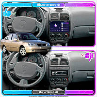 Go Штатная магнитола для Hyundai Accent II Рестайлинг 2002-2005 экран 9" 2/32Gb 4G Wi-Fi GPS Top Android