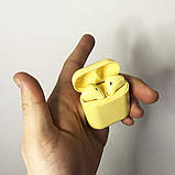 Бездротові навушники bluetooth-навушники i12 5.0 з кейсом. WE-441 Колір жовтий, фото 3