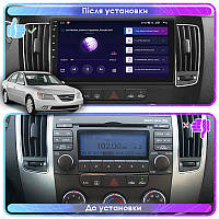 Lb Штатная магнитола для Hyundai Sonata V (NF) Manual AC 2008-2010 экран 9" 6/128Gb 4G Wi-Fi GPS Top Android