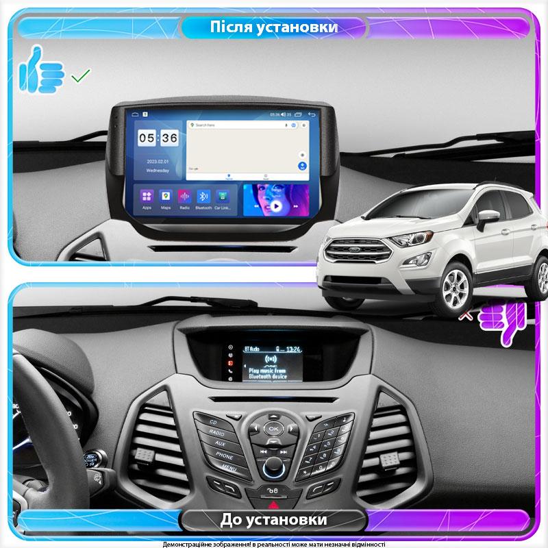 Al Штатна магнітола для Ford EcoSport I 2014-2018 екран 9" 4/64 Gb CarPlay 4G Wi-Fi GPS Prime Android, фото 1