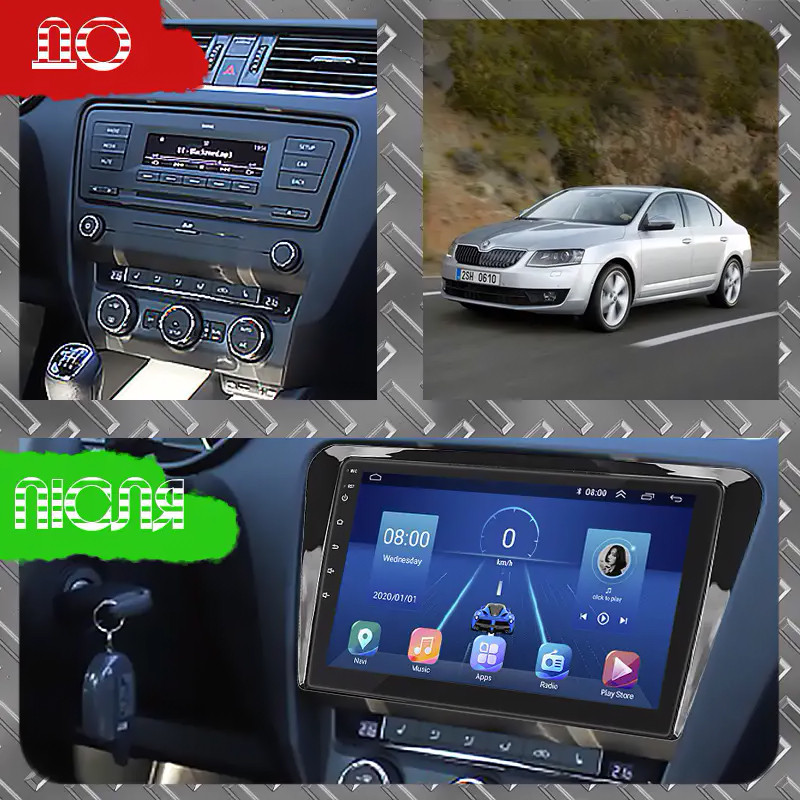 Al Штатна магнітола для Skoda Octavia III (A7) 2013-2017 екран 10" 4/32Gb 4G Wi-Fi GPS Top Android