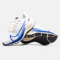 Чоловічі Кросівки Nike Air Zoom Pegasus 37 White Blue / Найк Аїр Зум Пегасус 37 Білі з Синім, фото 6