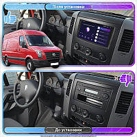 Al Штатная магнитола для Volkswagen Crafter I 2006-2011 экран 9" 6/128Gb 4G Wi-Fi GPS Top Android