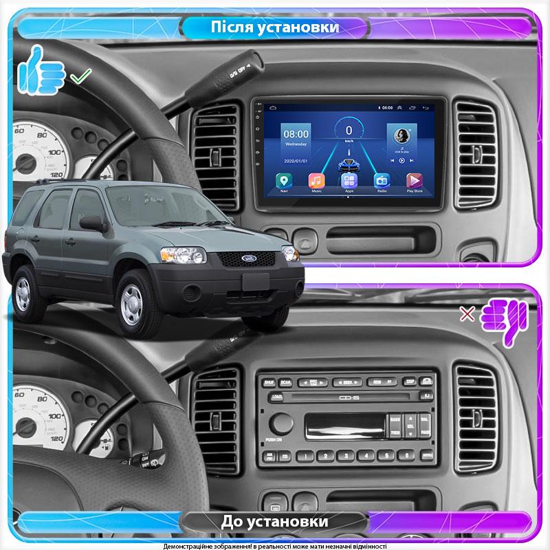Al Штатна магнітола для Ford Escape I 2000-2004 екран 9" 4/32 Gb 4G Wi-Fi GPS Top Android