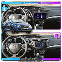 Lb Штатная магнитола для Honda Civic IX Рестайлинг 2013-2017 экран 9" 2/32Gb 4G Wi-Fi GPS Top Android