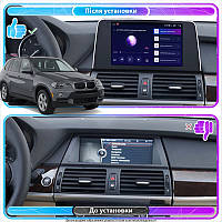 Al Штатная магнитола для BMW X5 II (E70) 2006-2010 экран 9" 4/64Gb 4G Wi-Fi GPS Top Android