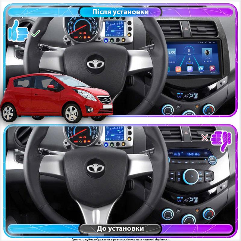 Al Штатна магнітола для Daewoo Matiz Creative M300 2009-2011 екран 9" 4/64Gb 4G Wi-Fi GPS Top Android