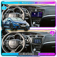 Lb Штатная магнитола для Honda Civic IX Рестайлинг 2013-2017 экран 9" 4/64Gb CarPlay 4G Wi-Fi GPS Prime