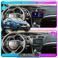 Al Штатная магнитола для Honda Civic IX Рестайлинг 2013-2017 экран 9" 4/64Gb CarPlay 4G Wi-Fi GPS Prime