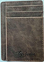 Картхолдер RFID Кожаный кошелек Crosshatch brown