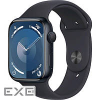 Смарт-часы Apple Watch Series 9 GPS 45mm Midnight Aluminium Case with Midnight Sport Band - S/M (MR993QP/A)