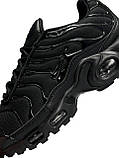 Жіночі кросівки Nike Air Max Plus Triple All Black White, фото 6