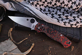 Нож Spyderco SMKW Exclusive Paramilitary 2 3.44" Compression Lock Folder / FatCarbon Lava Flow / Black M4