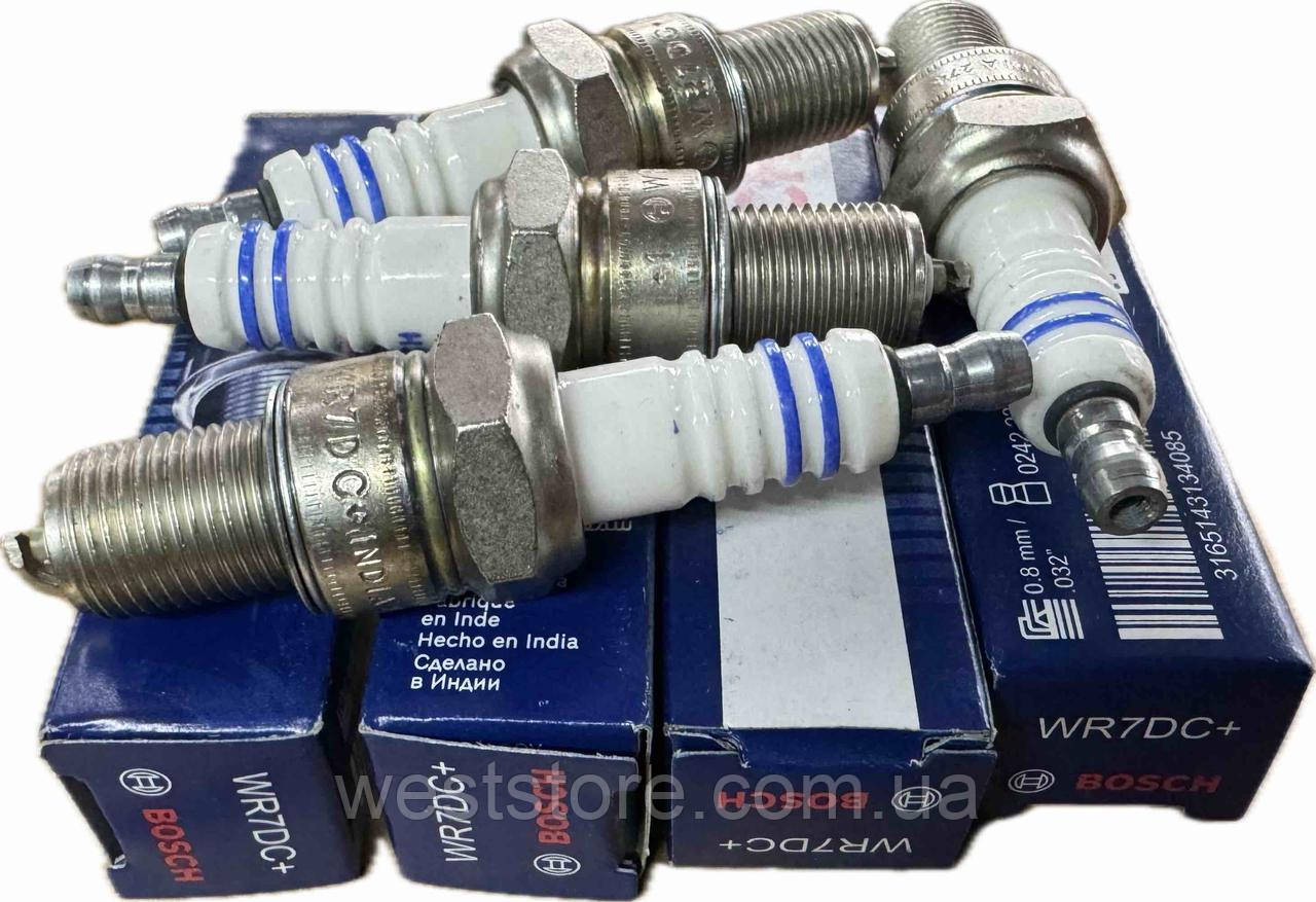 Свічки ваз 2108-21099 2113-2115 2110- 2112 2121 ніва Lanos Ланос Sens Сенс BOSCH (itrium) +1 WR7DC