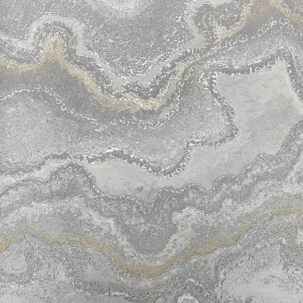 Шпалери вінілові на флізеліновій основі Срібло Della Natura 1,06 х 10,05м (39702-4), фото 1