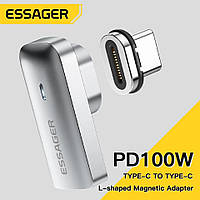 Адаптер коннектор магнитный Essager PD 100W USB C OTG Type C 20Gbp 4K@60Hz для Macbook Laptop 24pin