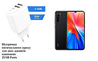 Сетевое зарядное устройство Dual USB Xiaomi Redmi Note 8 2021, 12W, 2.4А