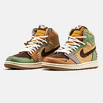 Чоловічі Кросівки Air Jordan Retro 1 High x Zion Williamson Voodoo / Аїр Джордан 1 Зайон Вільямсон Високі, фото 4