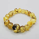 Буси та браслет 100% натуральний бурштин гранований (не прес, не плавка) вага 95 г, фото 2