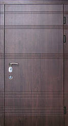 Вхідні двері вуличні Redfort Паралель Горіх темний 860 мм Еліт 3К