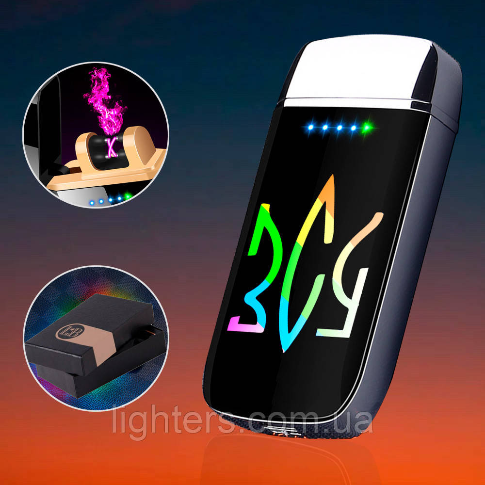Запальничка ЗСУ USB дводугова в подарунковому пакованні LG-532U3, фото 1