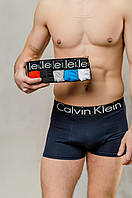 Мужской набор Calvin Klein Black Steel Modal, мужские трусы Кельвин Кляйн 2-5 шт, трусы на Лето Модал M cotton (в коробке)