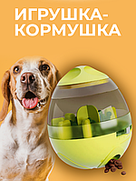 Игрушка кормушка для собак интерактивная зеленая