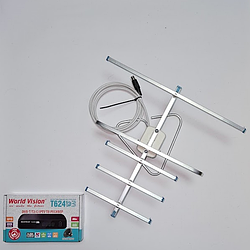 Комплект Т2 Тюнер World Vision T644D3 FM та антена кімнатна Energy Т2