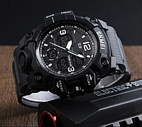 Мужские часы Skmei Черные надежные наручные часы для военных, фирменные спортивные часы
