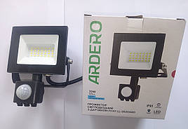 Світлодіодний прожектор Ardero LL-2020ARD 20W 1600Lm 6500K з датчиком