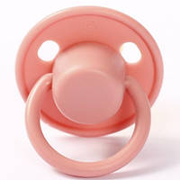 Пустышка с круглой латексной соской для новорожденных "Малютка" 0-2 мес Lindo Розовый