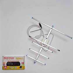 Комплект Т2 Тюнер World Vision T644M2 FM та антена кімнатна Energy Т2