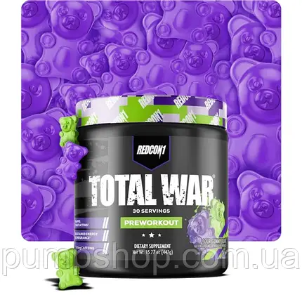 Передтренувальний комплекс REDCON1 Total War Pre-Workout 298 г (20 порц.) (sour gummy bear), фото 2