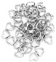 Рамка для намистин Finding Серце пластикова підходить для намистин 6 мм Сталистий 11 мм х 12 мм