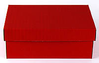 Подарочная коробка из микрогофрокартона,24*16*9,5 см красная