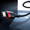 Кабель Baseus Cafule USB Type-C to USB Type-C PD2.0 100W 20W 2 м Black/Red (CATKLF-BL91), фото 3