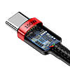 Кабель Baseus Cafule USB Type-C to USB Type-C PD2.0 100W 20W 2 м Black/Red (CATKLF-BL91), фото 9